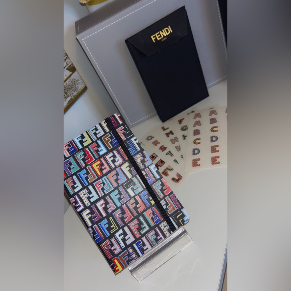 Fendi Multicolor FF Pattern mini Notebook on Black - image 3
